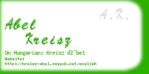 abel kreisz business card